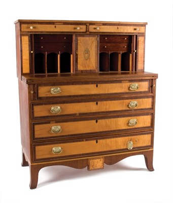 Lot 2107 - Federal Style Satinwood Inlaid Mahogany...
