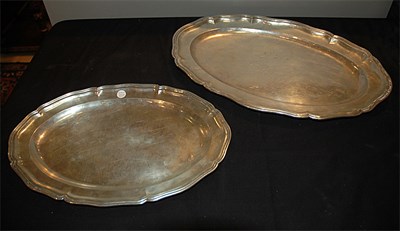 Lot 1256 - Set of Two Austrian Silver Platters Each of...