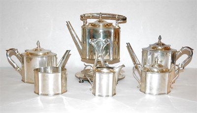 Lot 3290A - George III Style Sterling Silver Tea and...