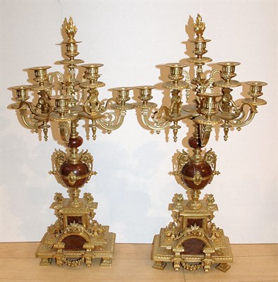 Lot 4561A - Pair of Louis XVI Style Gilt-Metal and Rouge...