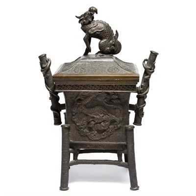 Lot 36 - Japanese Bronze Vase Late 19th century Of...