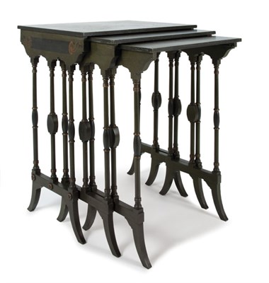 Lot 3151 - Regency Style Chinoiserie Decorated Nest of...