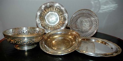 Lot 429 - Group of Sterling Silver Circular Trays and...