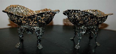 Lot 434 - Pair of English Silver Footed Dishes Total...