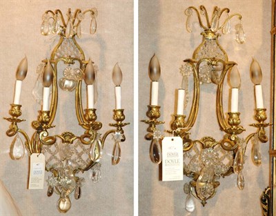 Lot 467 - Pair of Louis XV Style Gilt-Metal and Glass...