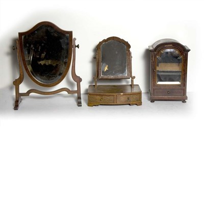 Lot 194 - Two Victorian Style Diminutive Shaving Mirrors;...