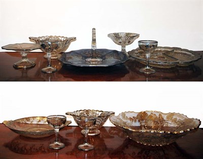 Lot 513 - Group of Silver Overlay Colorless Glass Table...