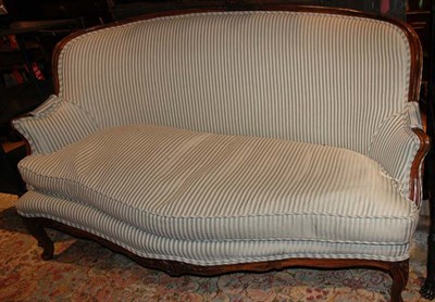 Lot 528 - Louis XV Style Walnut Settee Length 56 inches.