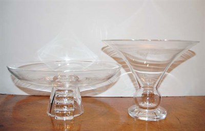 Lot 532 - Steuben Glass Compote; Together with a Steuben...