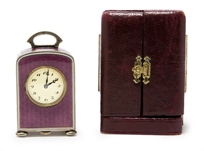 Lot 1229 - Art Deco Guilloche Enameled Silver Miniature...