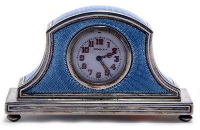 Lot 1236 - Art Deco Guilloche Enameled Silver Travel...