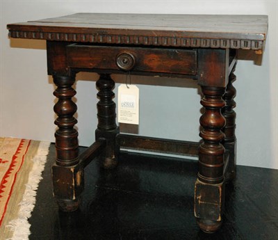 Lot 179 - Baroque Style Walnut Single-Drawer Side Table...