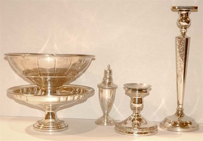 Lot 434A - Group of Sterling and Silver Plated Table...