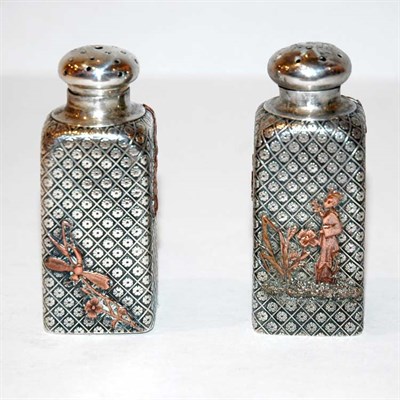 Lot 1167 - Pair of Gorham Aesthetic Movement Mixed Metal...