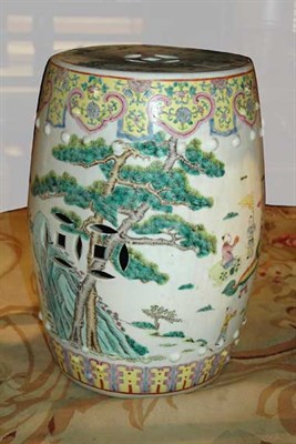 Lot 619 - Chinese Porcelain Garden Seat Height 19 1/2...