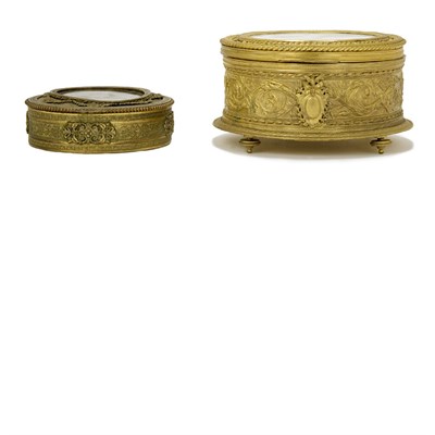 Lot 1401 - Two Louis XVI Style Gilt-Bronze Jewelry Boxes...