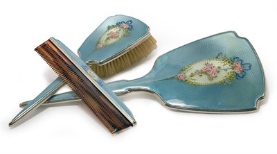 Lot 1203 - Guilloche Enameled Sterling Silver Lady's...