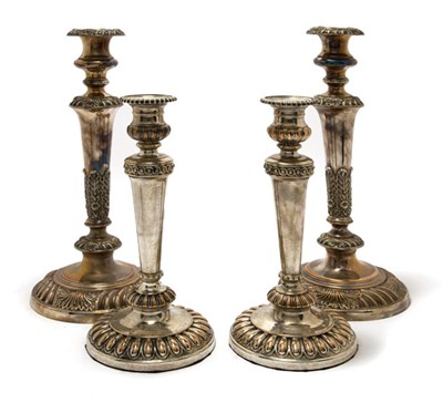 Lot 3281 - Two Pairs of Sheffield Silver Plated...