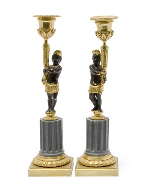 Lot 272 - Pair of Gilt and Patinated-Metal Blackamoor...