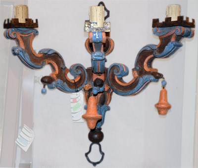Lot 3148 - Pair of Venetian Style Painted Wood...
