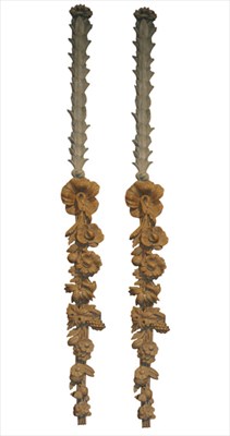 Lot 3226 - Two Pairs of Neoclassical Style Carved Wood...