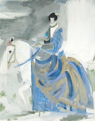 Lot 37 - Janice Biala American, 1903-2000 Riding Figure...