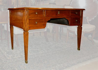 Lot 440 - Italian Leather Top Walnut Writing Desk Height...