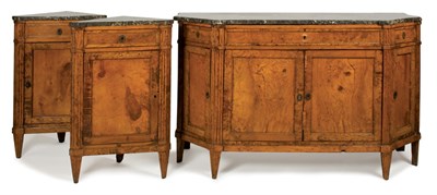 Lot 219 - Louis XVI Style Burl-Wood Buffet The...
