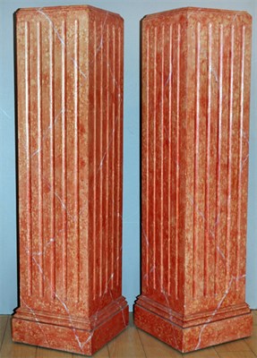 Lot 3159 - Pair of Neoclassical Style Faux Marble Painted...