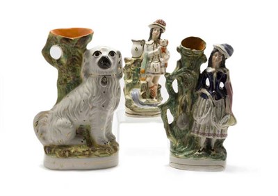 Lot 3443 - Three Staffordshire Pottery Articles Including...