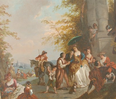 Lot 9 - French School 19th Century Beggars Approaching...