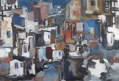 Lot 100 - Jelle Hoogstra Dutch, b. 1924 Tiered Houses,...