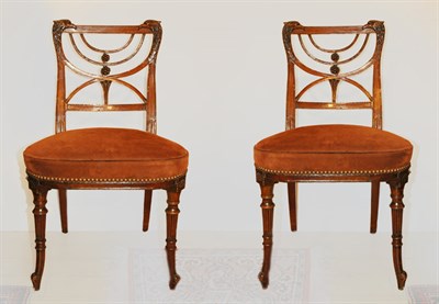 Lot 3210 - Set of Four Regency Mahogany Side Chairs