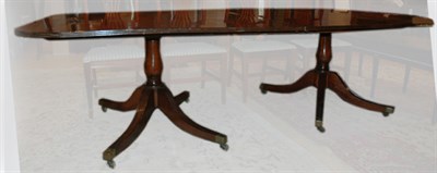 Lot 424 - Regency Style Mahogany Double-Pedestal Dining...