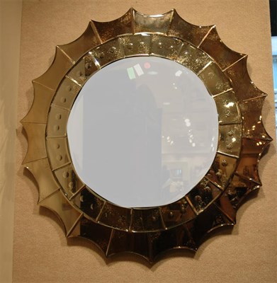 Lot 487 - Mirror Framed Starburst Mirror Diameter 34 1/2...