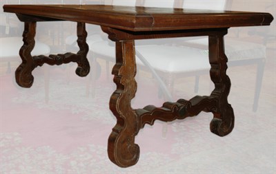 Lot 196 - Spanish Style Parquetry and Fruitwood Trestle...