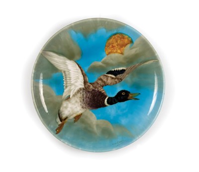 Lot 1560 - Aesthetic Movement Painted Ceramic Charger...