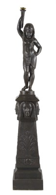 Lot 1323 - Egyptian Reival Cast Iron Newell Post The...