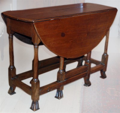 Lot 2291 - William and Mary Walnut Drop-Leaf Gate-Leg...