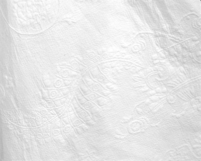 Lot 2221 - White Work Quilt Worked in trapunto with a...