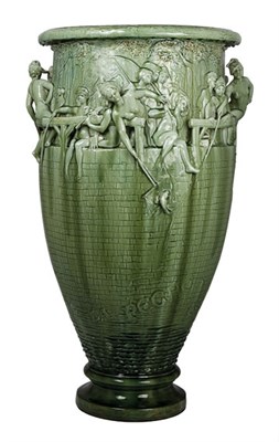 Lot 1559 - Art Nouveau Earthenware Vase La Peche Est...