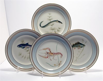 Lot 3370 - Set of Twelve Royal Copenhagen Porcelain Fish...