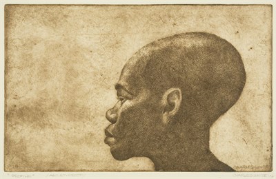 Lot 3452 - Charles White (1918-1979) PROFILE Etching...