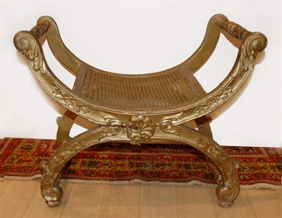 Lot 4550A - Neoclassical Style Gold Painted Stool Of...