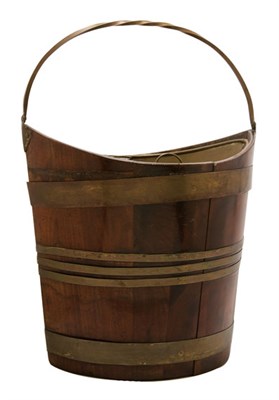 Lot 192 - George III Brass Bound Mahogany Bucket Late...