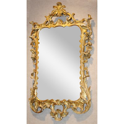 Lot 411 - George II Style Gilt-Wood Mirror Height 46...