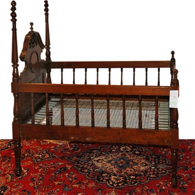 Lot 188 - Victorian Walnut Crib Height 49 inches, width...