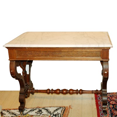 Lot 220 - Victorian Marble Top Mahogany Side Table...