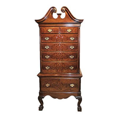 Lot 198 - Chippendale Style Mahogany Chest on Stand...