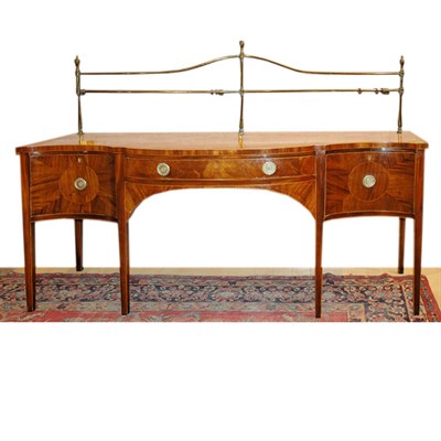 Lot 297 - George III Style Inlaid Mahogany Sideboard...